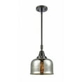 thumbnail image 1 of 447-1S-BK-G78 Innovations Lighting Bell - 1 Light Stem Hung Mini Pendant In Industrial Style-11.13 Inches Tall and 8 Inches Wide-Matte Black, 1 of 1