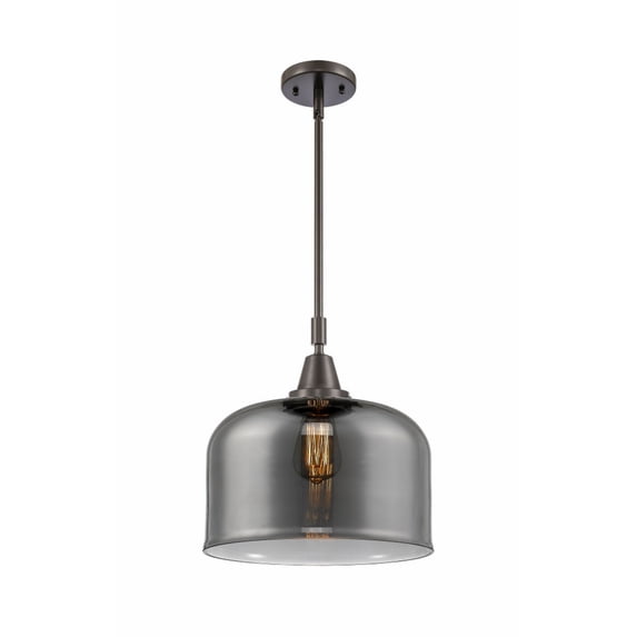447-1S-OB-G73-L Innovations Lighting Bell - 1 Light Stem Hung Mini Pendant In Industrial Style-14.13 Inches Tall and 12 Inches Wide-Oil Rubbed Bronze