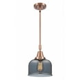 thumbnail image 1 of 447-1S-AC-G73 Innovations Lighting Bell - 1 Light Stem Hung Mini Pendant In Industrial Style-11.13 Inches Tall and 8 Inches Wide-Antique Copper, 1 of 1