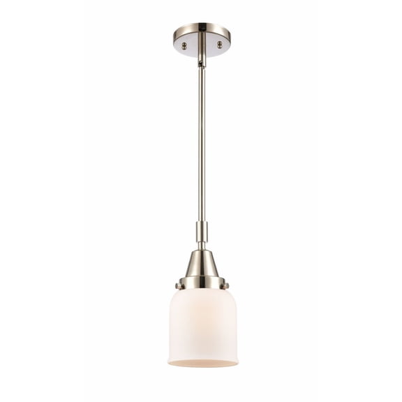 447-1S-PN-G51 Innovations Lighting Bell - 1 Light Stem Hung Mini Pendant In Industrial Style-11.13 Inches Tall and 5 Inches Wide-Polished Nickel