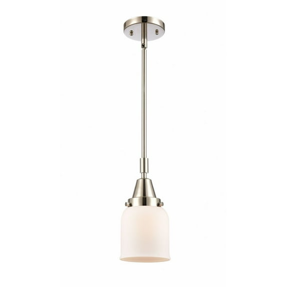 447-1S-PN-G51 Innovations Lighting Bell - 1 Light Stem Hung Mini Pendant In Industrial Style-11.13 Inches Tall and 5 Inches Wide-Polished Nickel