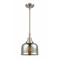 thumbnail image 1 of 447-1S-SN-G78 Innovations Lighting Bell - 1 Light Stem Hung Mini Pendant In Industrial Style-11.13 Inches Tall and 8 Inches Wide-Brushed Satin Nickel, 1 of 1