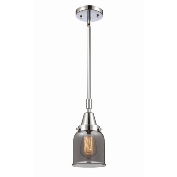 447-1S-PC-G53 Innovations Lighting Bell - 1 Light Stem Hung Mini Pendant In Industrial Style-11.13 Inches Tall and 5 Inches Wide-Polished Chrome