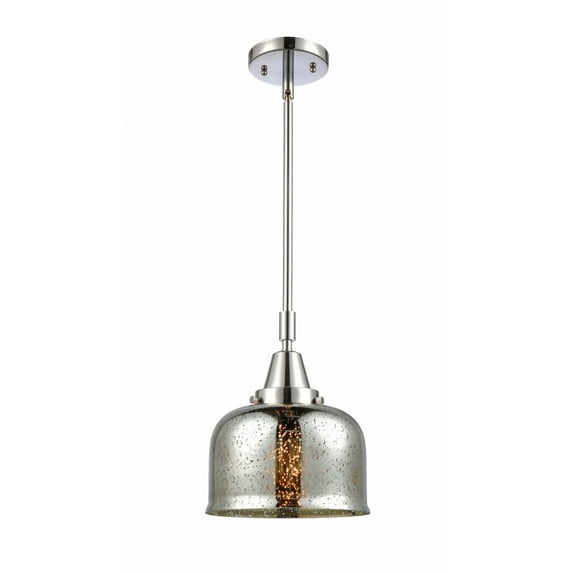 447-1S-PC-G78 Innovations Lighting Bell - 1 Light Stem Hung Mini Pendant In Industrial Style-11.13 Inches Tall and 8 Inches Wide-Polished Chrome
