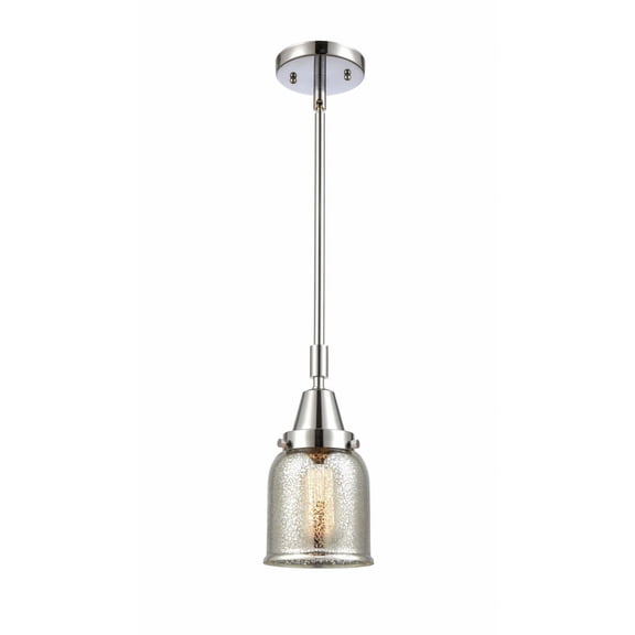 447-1S-PC-G58-Innovations Lighting-Bell - 1 Light Stem Hung Mini Pendant In Industrial Style-11.13 Inches Tall and 5 Inches Wide-Polished Chrome