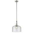 thumbnail image 1 of 206-PN-G74-L Innovations Lighting Bell - 1 Light Stem Hung Mini Pendant In Industrial Style-15 Inches Tall and 12 Inches Wide-Polished Nickel, 1 of 5