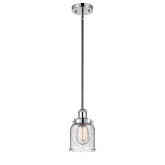 916-1S-PC-G54 Innovations Lighting Bell - 1 Light Stem Hung Mini Pendant In Industrial Style-10 Inches Tall and 5 Inches Wide-Polished Chrome