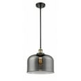 thumbnail image 1 of 916-1S-BAB-G73-L Innovations Lighting Bell - 1 Light Stem Hung Mini Pendant In Industrial Style-10 Inches Tall and 12 Inches Wide-Black Antique Brass, 1 of 1