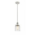 thumbnail image 1 of 916-1S-WPC-G513 Innovations Lighting Bell - 1 Light Stem Hung Mini Pendant In Industrial Style-10 Inches Tall and 5 Inches Wide-White/Polished Chrome, 1 of 1