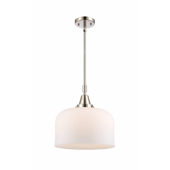 447-1S-PN-G71-L Innovations Lighting Bell - 1 Light Stem Hung Mini Pendant In Industrial Style-14.13 Inches Tall and 12 Inches Wide-Polished Nickel