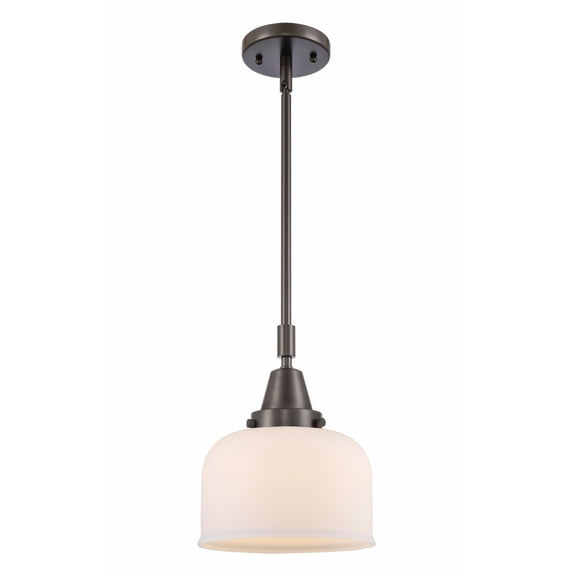 447-1S-OB-G71 Innovations Lighting Bell - 1 Light Stem Hung Mini Pendant In Industrial Style-11.13 Inches Tall and 8 Inches Wide-Oil Rubbed Bronze
