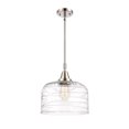 thumbnail image 1 of 447-1S-PN-G713-L Innovations Lighting Bell - 1 Light Stem Hung Mini Pendant In Industrial Style-14.13 Inches Tall and 12 Inches Wide-Polished Nickel, 1 of 1