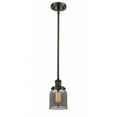 thumbnail image 1 of 916-1S-OB-G53 Innovations Lighting Bell - 1 Light Stem Hung Mini Pendant In Industrial Style-10 Inches Tall and 5 Inches Wide-Oil Rubbed Bronze, 1 of 5