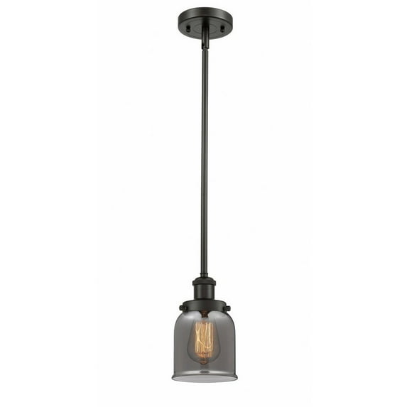 916-1S-OB-G53 Innovations Lighting Bell - 1 Light Stem Hung Mini Pendant In Industrial Style-10 Inches Tall and 5 Inches Wide-Oil Rubbed Bronze