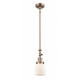 thumbnail image 1 of 206-AC-G51 Innovations Lighting Bell - 1 Light Stem Hung Tiltable Mini Pendant In Industrial Style-14 Inches Tall and 5 Inches Wide-Antique Copper, 1 of 7