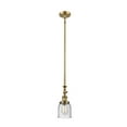 thumbnail image 1 of 206-BB-G54 Innovations Lighting Bell - 1 Light Stem Hung Tiltable Mini Pendant In Industrial Style-14 Inches Tall and 5 Inches Wide-Brushed Brass, 1 of 7