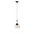 thumbnail image 1 of 206-BAB-G72 Innovations Lighting Bell - 1 Light Stem Hung Tiltable Mini Pendant In Industrial Style-14 Inches Tall and 8 Inches Wide-Black Antique, 1 of 7