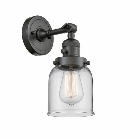 203SW-OB-G52 Innovations Lighting Bell - 1 Light Wall Sconce In Industrial Style-10 Inches Tall and 5 Inches Wide-Oil Rubbed Bronze Finish-Clear Glass