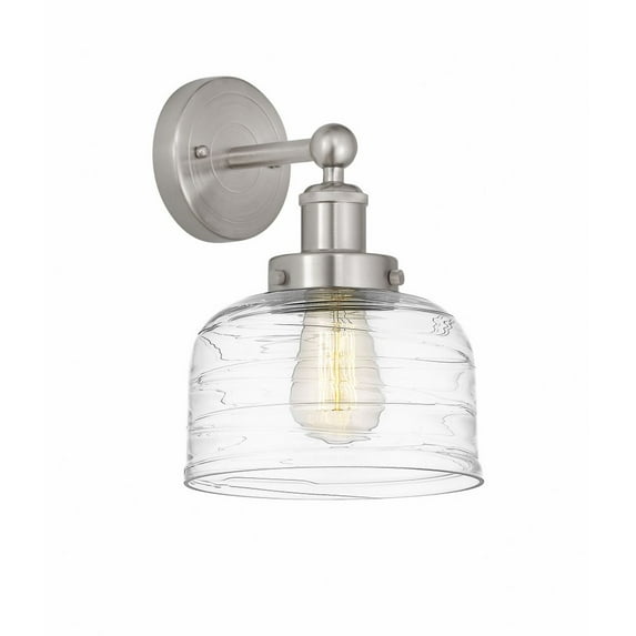 616-1W-SN-G713 Innovations Lighting Bell - 1 Light Wall Sconce In Industrial Style-10 Inches Tall and 6.5 Inches Wide-Brushed Satin Nickel