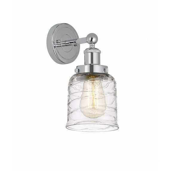 616-1W-PC-G513 Innovations Lighting Bell - 1 Light Wall Sconce In Industrial Style-10 Inches Tall and 6.5 Inches Wide-Polished Chrome Finish-Clear