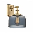 thumbnail image 1 of 916-1W-BB-G73 Innovations Lighting Bell - 1 Light Wall Sconce In Industrial Style-13 Inches Tall and 8 Inches Wide-Brushed Brass Finish-Light Smoke, 1 of 3