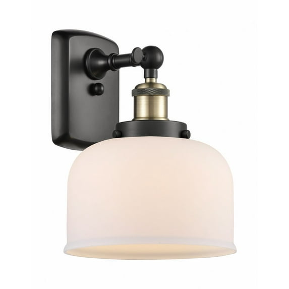916-1W-BAB-G71 Innovations Lighting Bell - 1 Light Wall Sconce In Industrial Style-13 Inches Tall and 8 Inches Wide-Black Antique Brass Finish-Matte