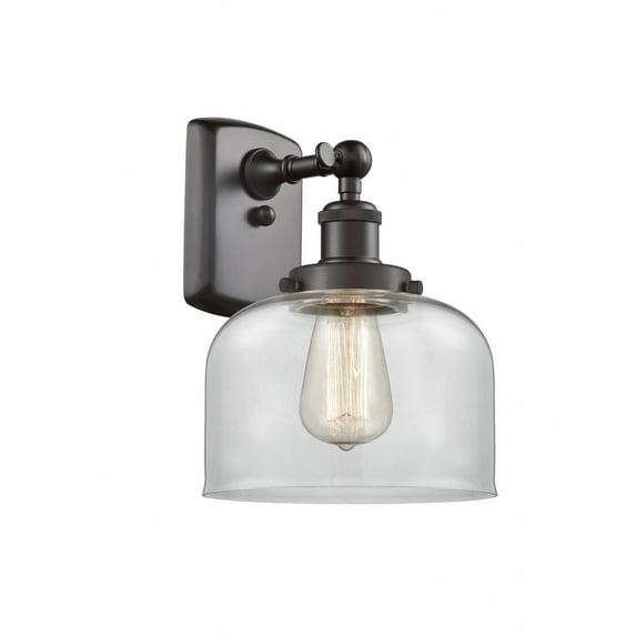 916-1W-OB-G72-Innovations Lighting-Bell - 1 Light Wall Sconce In Industrial Style-13 Inches Tall and 8 Inches Wide-Oil Rubbed Bronze Finish-Clear