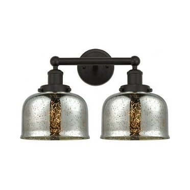 616-2W-OB-G78-Innovations Lighting-Bell - 2 Light Bath Vanity In Industrial Style-10 Inches Tall and 15.5 Inches Wide-Oil Rubbed Bronze Finish-Mercury
