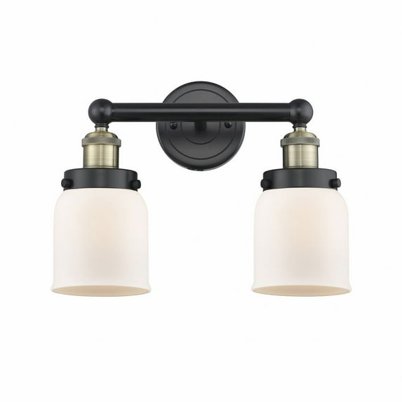 616-2W-BAB-G51 Innovations Lighting Bell - 2 Light Bath Vanity In Industrial Style-10 Inches Tall and 15.5 Inches Wide-Black Antique Brass