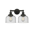 thumbnail image 1 of 616-2W-OB-G74 Innovations Lighting Bell - 2 Light Bath Vanity In Industrial Style-10 Inches Tall and 15.5 Inches Wide-Oil Rubbed Bronze Finish-Mercury, 1 of 2