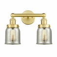 thumbnail image 1 of 616-2W-SG-G58 Innovations Lighting Bell - 2 Light Bath Vanity In Industrial Style-10 Inches Tall and 15.5 Inches Wide-Satin Gold Finish-Silver Plated, 1 of 7