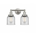 thumbnail image 1 of 616-2W-SN-G52 Innovations Lighting Bell - 2 Light Bath Vanity In Industrial Style-10 Inches Tall and 15.5 Inches Wide-Brushed Satin Nickel, 1 of 2