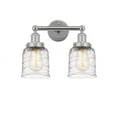 thumbnail image 1 of 616-2W-PC-G513 Innovations Lighting Bell - 2 Light Bath Vanity In Industrial Style-10 Inches Tall and 15.5 Inches Wide-Polished Chrome Finish-Clear, 1 of 7