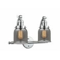 thumbnail image 1 of 515-2W-PC-G53 Innovations Lighting Bell - 2 Light Bath Vanity In Industrial Style-12 Inches Tall and 18 Inches Wide-Polished Chrome Finish-Light Smoke, 1 of 2