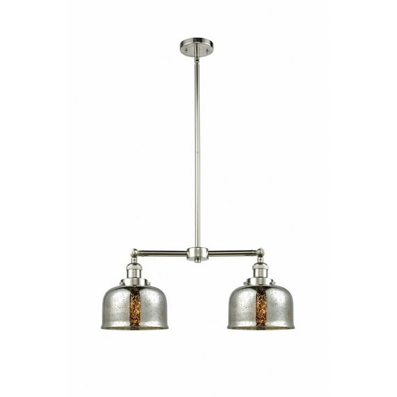 209-PN-G78 Innovations Lighting Bell - 2 Light Island In Traditional Style-10 Inches Tall and 21 Inches Wide-Polished Nickel Finish-Silver Plated