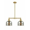 thumbnail image 1 of 209-SG-G78-Innovations Lighting-Bell - 2 Light Island In Traditional Style-10 Inches Tall and 21 Inches Wide-Satin Gold Finish-Silver Plated Mercury, 1 of 1