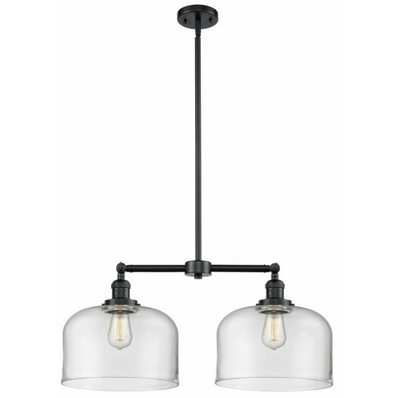 209-OB-G72-L Innovations Lighting Bell - 2 Light Island In Traditional Style-10 Inches Tall and 21 Inches Wide-Oil Rubbed Bronze Finish-Clear Glass
