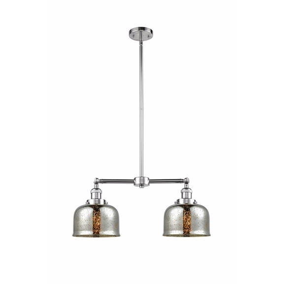 209-PC-G78 Innovations Lighting Bell - 2 Light Island In Traditional Style-10 Inches Tall and 21 Inches Wide-Polished Chrome Finish-Silver Plated