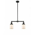 thumbnail image 1 of 209-BK-G51 Innovations Lighting Bell - 2 Light Island In Traditional Style-10 Inches Tall and 21 Inches Wide-Matte Black Finish-Matte White Glass, 1 of 7