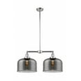 thumbnail image 1 of 209-PC-G73-L Innovations Lighting Bell - 2 Light Island In Traditional Style-10 Inches Tall and 21 Inches Wide-Polished Chrome Finish-Light Smoke, 1 of 2