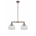 thumbnail image 1 of 209-AC-G72-Innovations Lighting-Bell - 2 Light Island In Traditional Style-10 Inches Tall and 21 Inches Wide-Antique Copper Finish-Clear Glass Color, 1 of 7