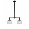 thumbnail image 1 of 209-BK-G72 Innovations Lighting Bell - 2 Light Island In Traditional Style-10 Inches Tall and 21 Inches Wide-Matte Black Finish-Clear Glass Color, 1 of 2