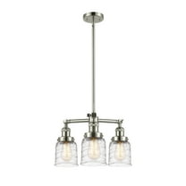 Innovations Lighting  Bell 3 Light 19" Chandelier Polished Nickel