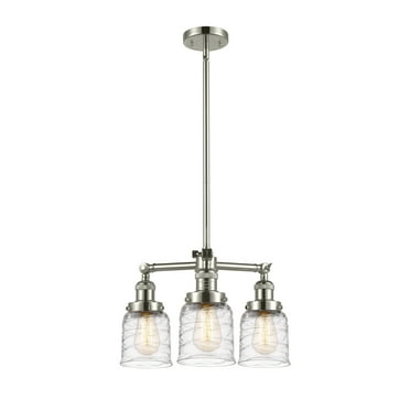 Innovations Lighting  Bell 3 Light 19" Chandelier Polished Nickel