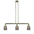 thumbnail image 1 of Innovations Lighting  Bell 3 Light 38" Stem Hung Island Light Antique Brass/Plated Smoke, 1 of 5