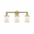 thumbnail image 1 of 616-3W-BB-G51-Innovations Lighting-Bell - 3 Light Bath Vanity In Industrial Style-10 Inches Tall and 24.5 Inches Wide-Brushed Brass Finish-Matte White, 1 of 7