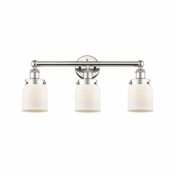 616-3W-PN-G51 Innovations Lighting Bell - 3 Light Bath Vanity In Industrial Style-10 Inches Tall and 24.5 Inches Wide-Polished Nickel Finish-Matte