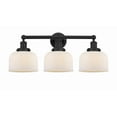thumbnail image 1 of 616-3W-BK-G71 Innovations Lighting Bell - 3 Light Bath Vanity In Industrial Style-10 Inches Tall and 24.5 Inches Wide-Matte Black Finish-Matte White, 1 of 2