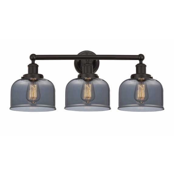 616-3W-OB-G73 Innovations Lighting Bell - 3 Light Bath Vanity In Industrial Style-10 Inches Tall and 24.5 Inches Wide-Oil Rubbed Bronze Finish-Light