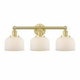 thumbnail image 1 of 616-3W-SG-G71 Innovations Lighting Bell - 3 Light Bath Vanity In Industrial Style-10 Inches Tall and 24.5 Inches Wide-Satin Gold Finish-Matte White, 1 of 7